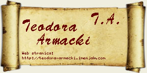 Teodora Armacki vizit kartica